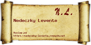Nedeczky Levente névjegykártya