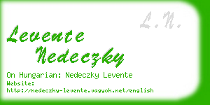 levente nedeczky business card